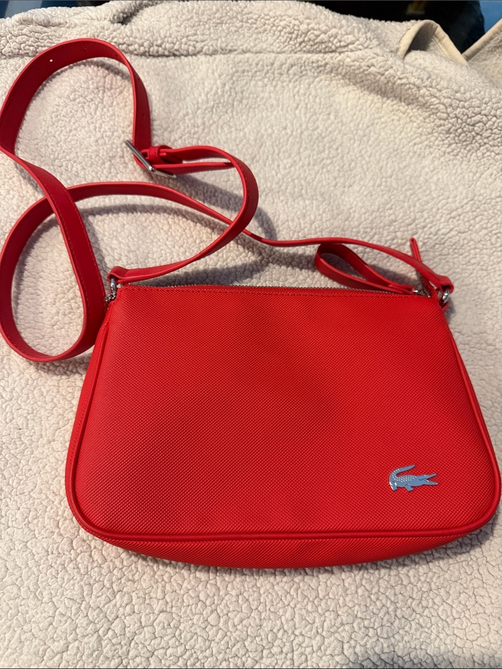 Lacoste Bright Red Crossbody Shoulder Bag
